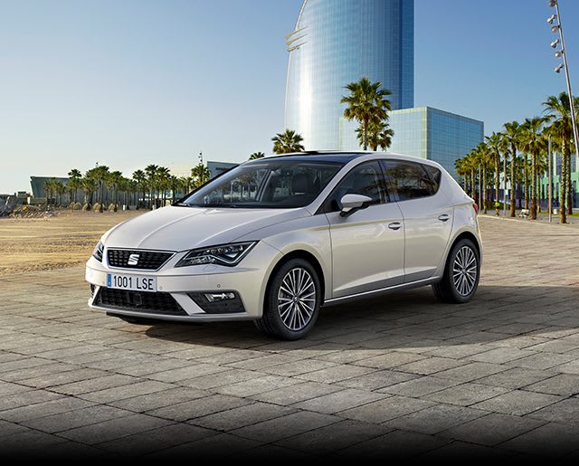 SEAT Leon car at Barcelona beach