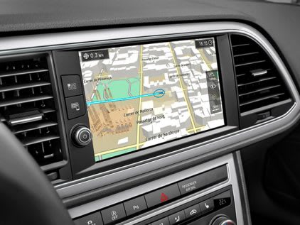 SEAT car interior dashboard console view
