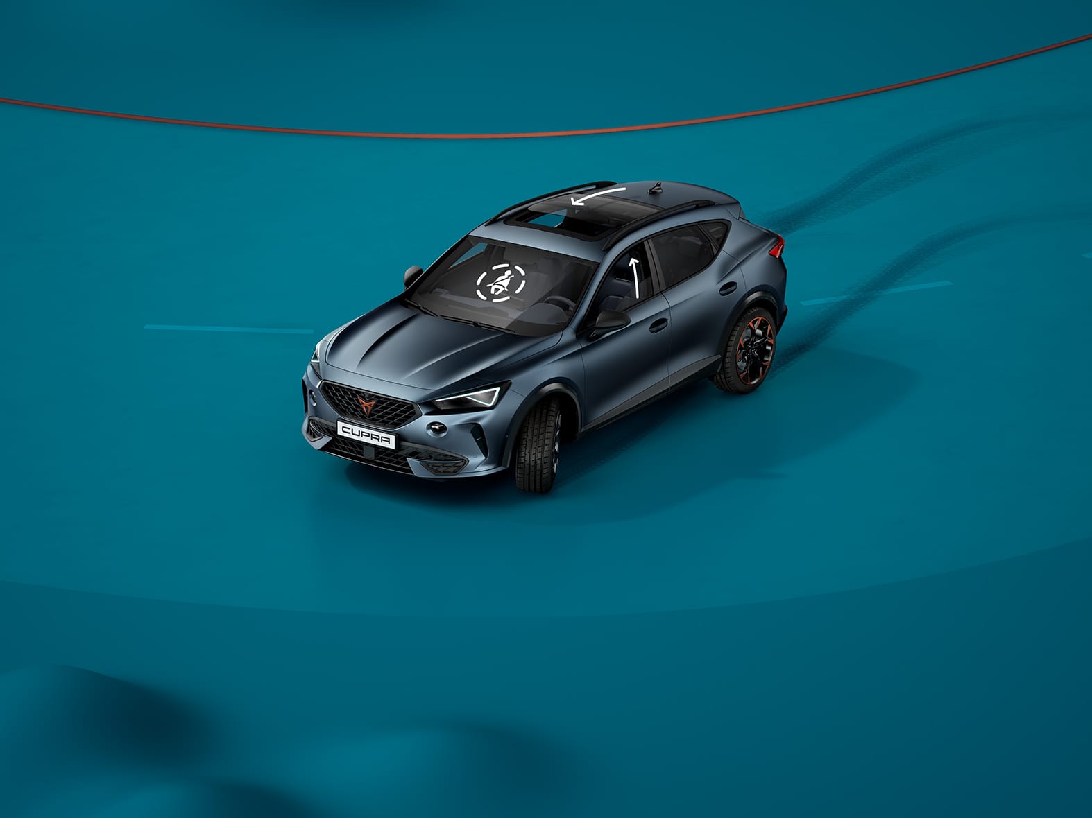 Nouvelle CUPRA Leon 5 portes ehybrid voiture de sport compacte avec assistant pré-collision