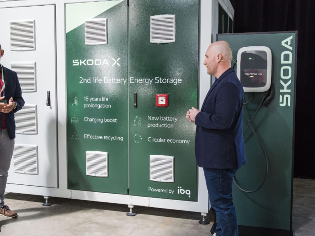 Skoda Charging Hub Batterie Recycling