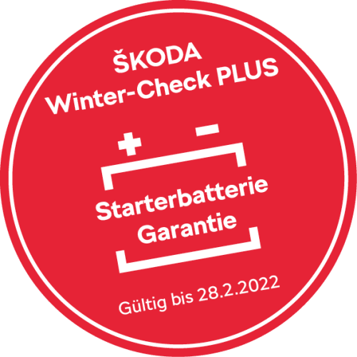 S╠îKODA Winter-Check PLUS Aufkleber d 10links